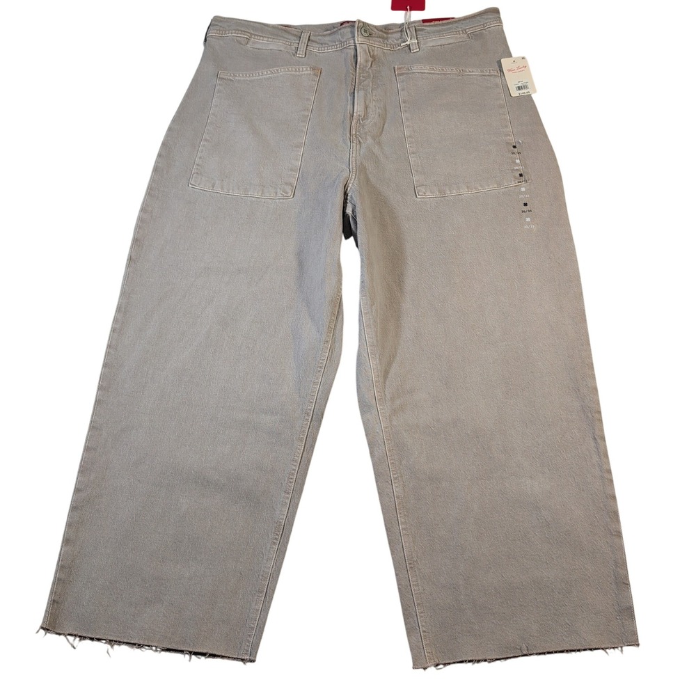 Lucky Brand Jeans Women‎ 20/35 Taupe Lucky Legend High Rise Wide Leg Raw Hem NEW